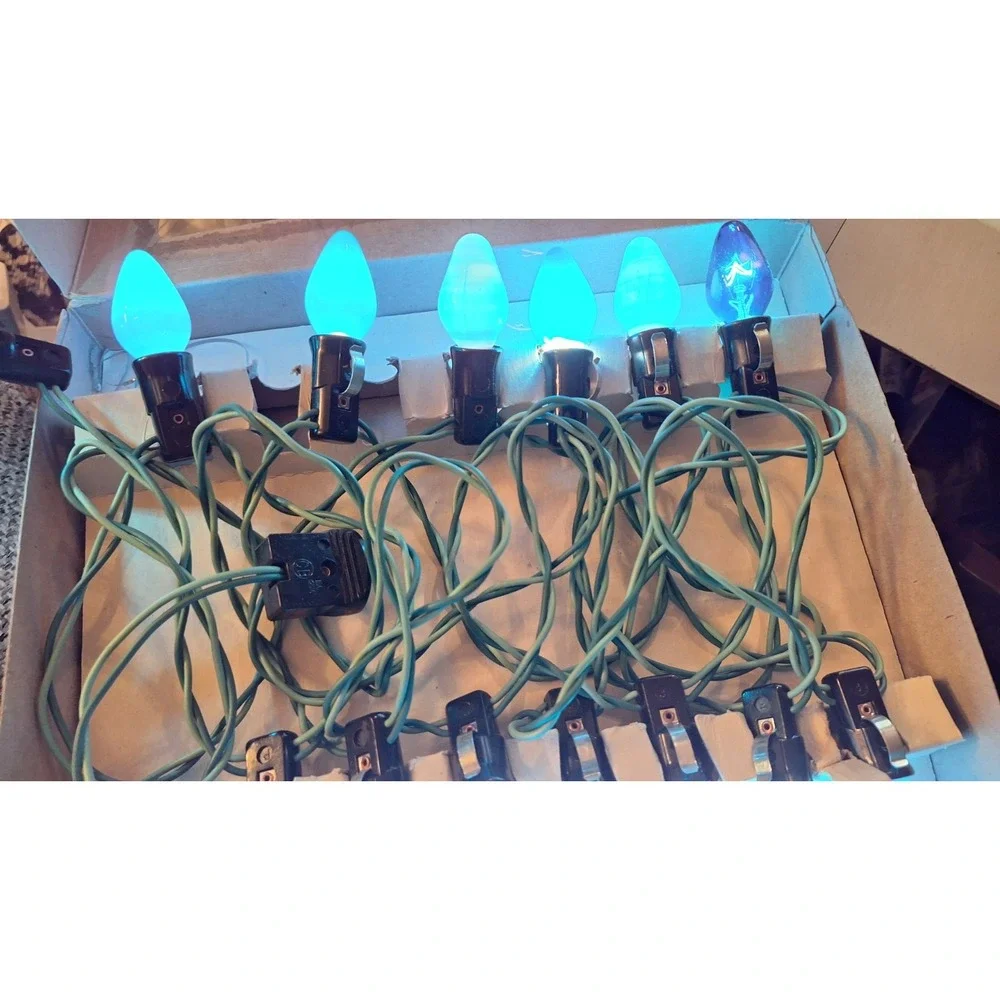 Ritz Christmas Tree‎ Lights 15 Large Light Set In Original Box Working #701F